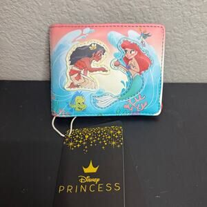 Loungefly Disney Princess Moana Ariel Bifold Wallet Hard Tag NWT Hard to Find